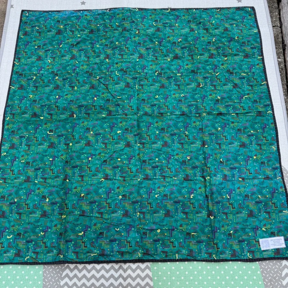 Vintage Scrappy Quilt Handmade Piecemakers Guild String Multicolor 54